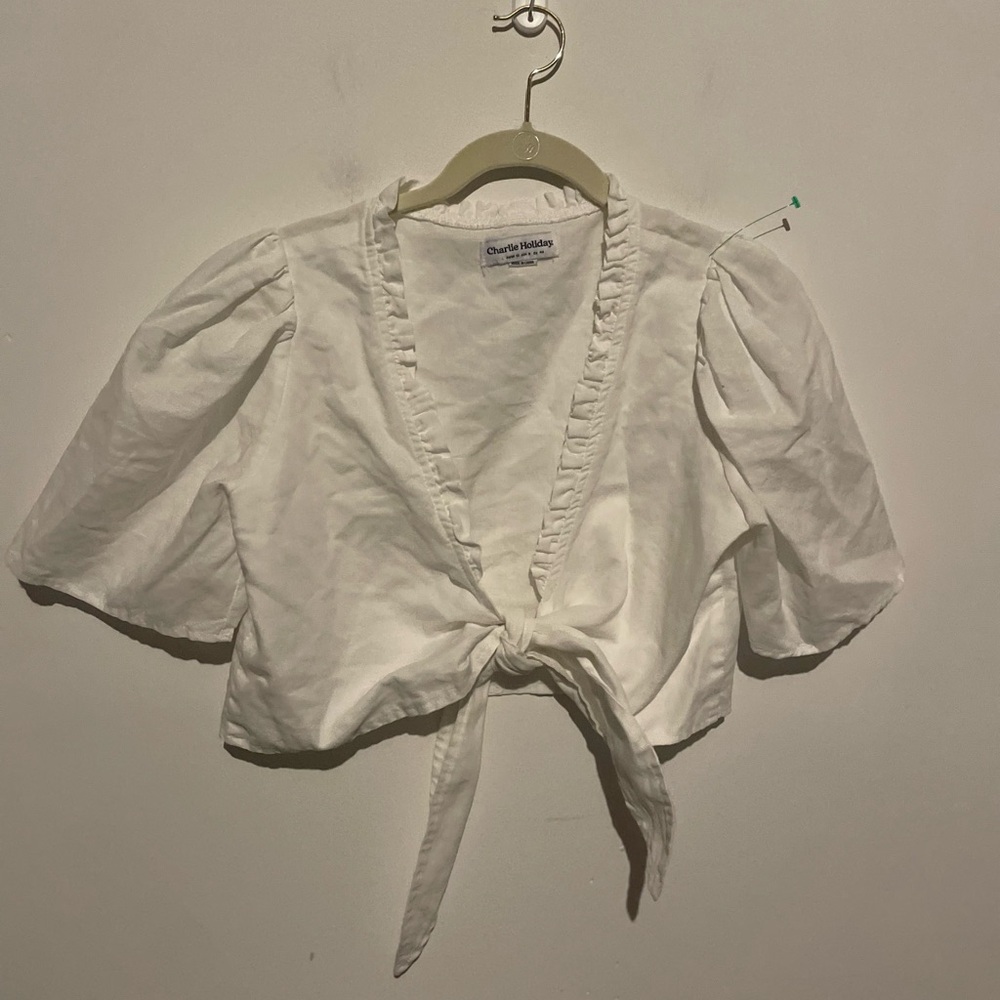 Charlie Holiday Linen blend  Top size‎ 8